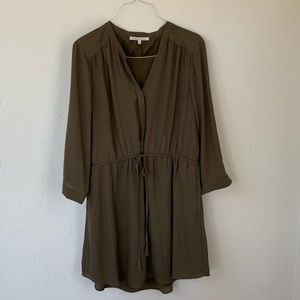 Olive green tunic dress.